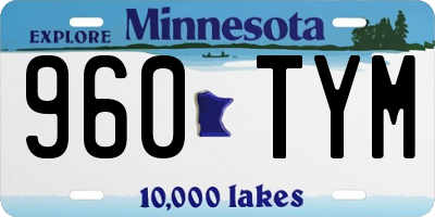 MN license plate 960TYM