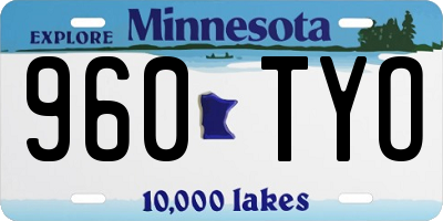 MN license plate 960TYO