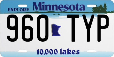MN license plate 960TYP