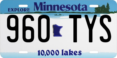 MN license plate 960TYS