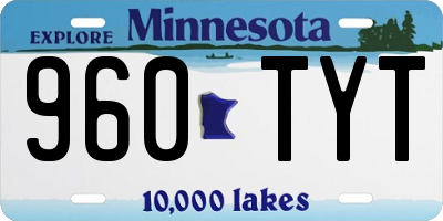 MN license plate 960TYT