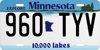 MN license plate 960TYV