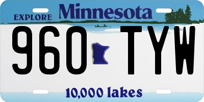 MN license plate 960TYW