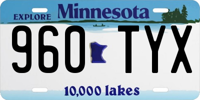 MN license plate 960TYX