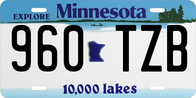 MN license plate 960TZB