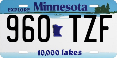 MN license plate 960TZF