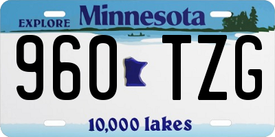 MN license plate 960TZG