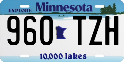MN license plate 960TZH