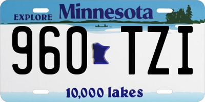 MN license plate 960TZI