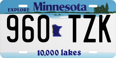MN license plate 960TZK