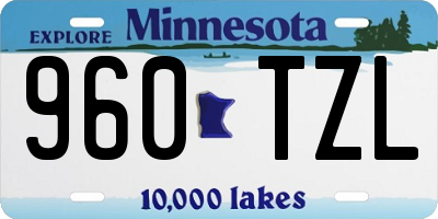 MN license plate 960TZL