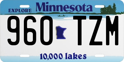 MN license plate 960TZM
