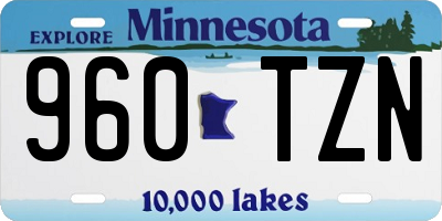 MN license plate 960TZN