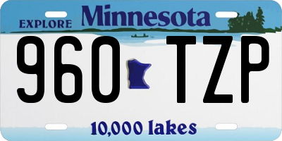 MN license plate 960TZP