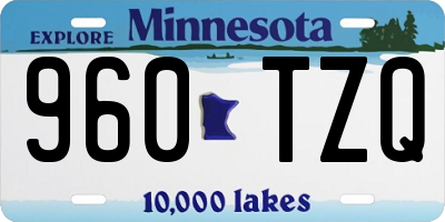 MN license plate 960TZQ