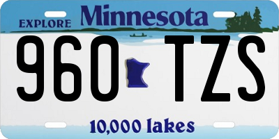 MN license plate 960TZS