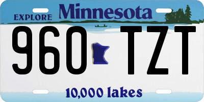 MN license plate 960TZT