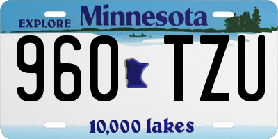 MN license plate 960TZU