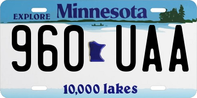 MN license plate 960UAA