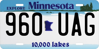 MN license plate 960UAG