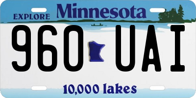 MN license plate 960UAI