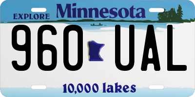 MN license plate 960UAL