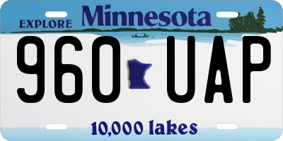 MN license plate 960UAP