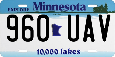 MN license plate 960UAV