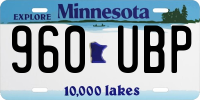 MN license plate 960UBP