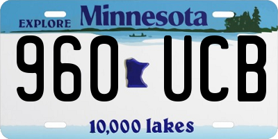 MN license plate 960UCB