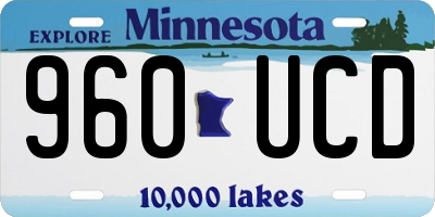 MN license plate 960UCD