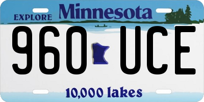 MN license plate 960UCE