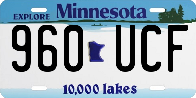 MN license plate 960UCF