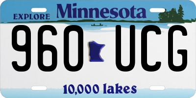 MN license plate 960UCG