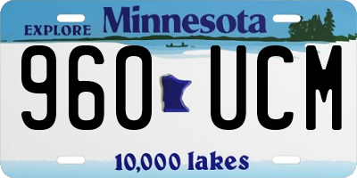 MN license plate 960UCM