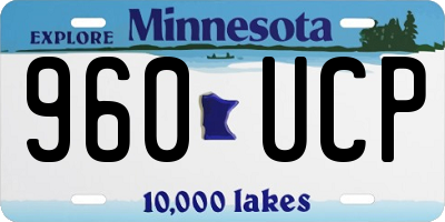 MN license plate 960UCP
