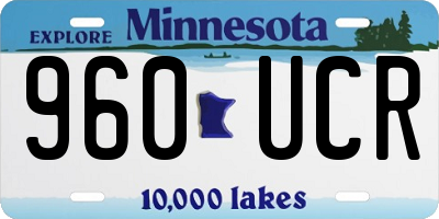 MN license plate 960UCR