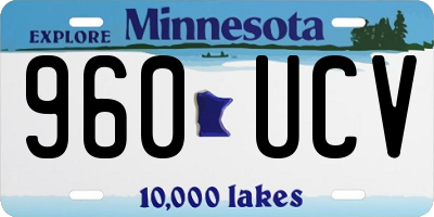 MN license plate 960UCV