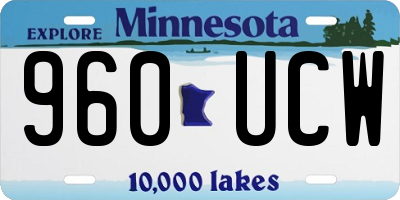 MN license plate 960UCW