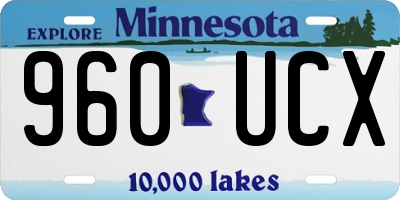 MN license plate 960UCX