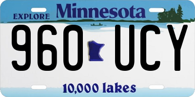 MN license plate 960UCY