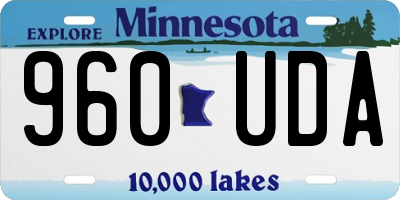 MN license plate 960UDA