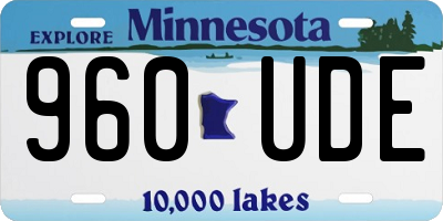 MN license plate 960UDE