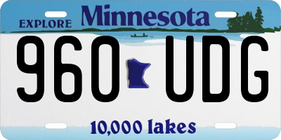 MN license plate 960UDG