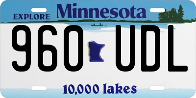 MN license plate 960UDL
