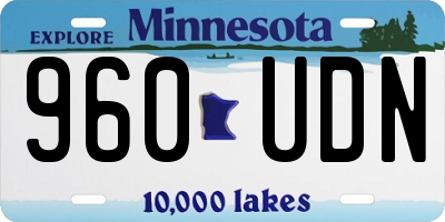 MN license plate 960UDN
