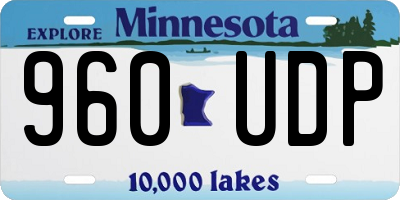 MN license plate 960UDP