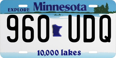 MN license plate 960UDQ