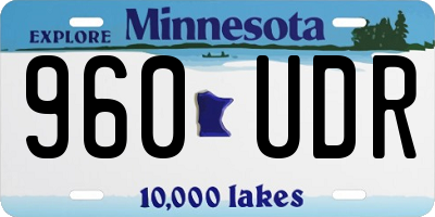 MN license plate 960UDR