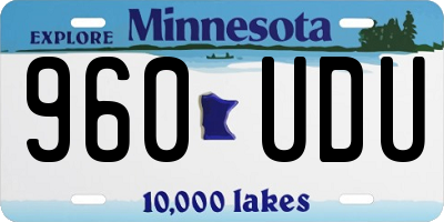 MN license plate 960UDU